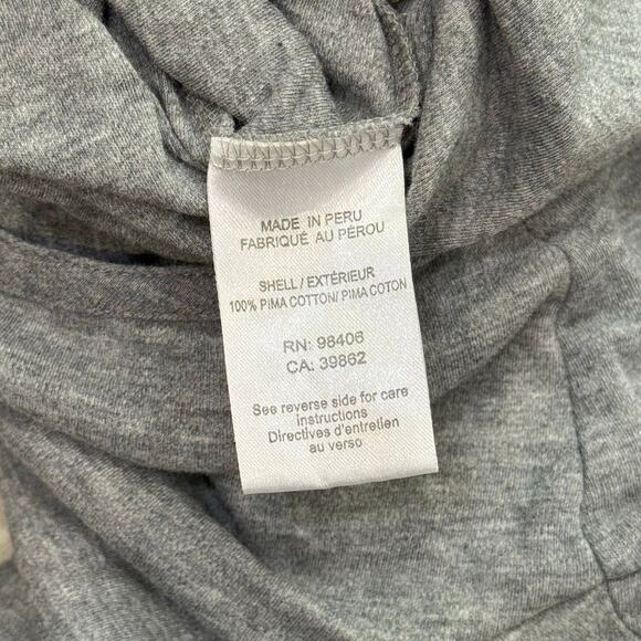 Theory S Jiyan Romper Playsuit Gray Pima Cotton Pockets Comfort Fit Short Sleeve - Picture 10 of 11